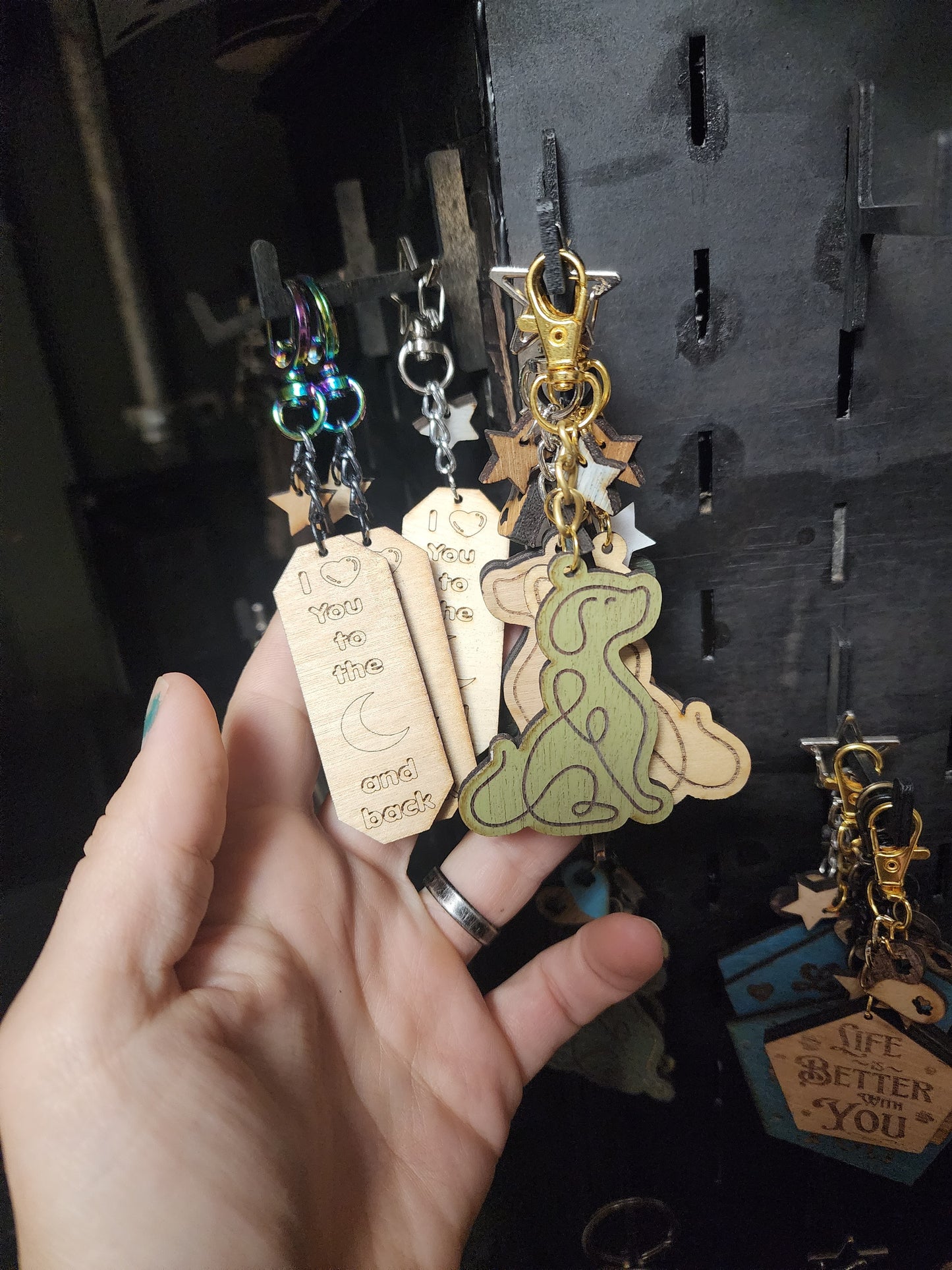 Dog Breed Line Art Keychain / Charm / Clip.