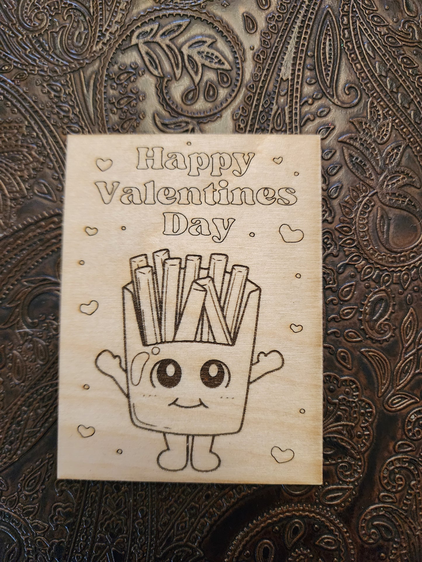 Wood Valentines with Envelope.