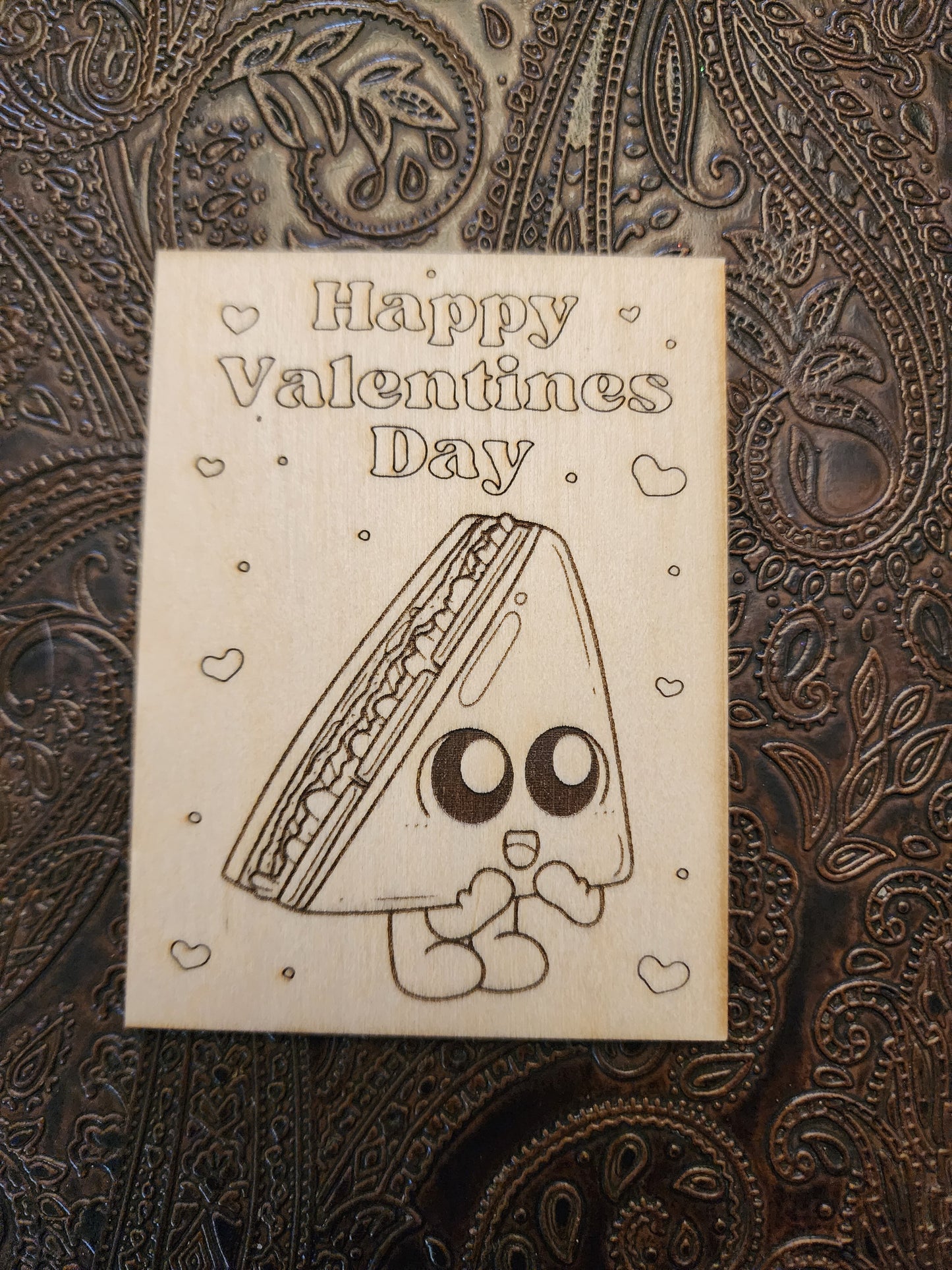 Wood Valentines with Envelope.