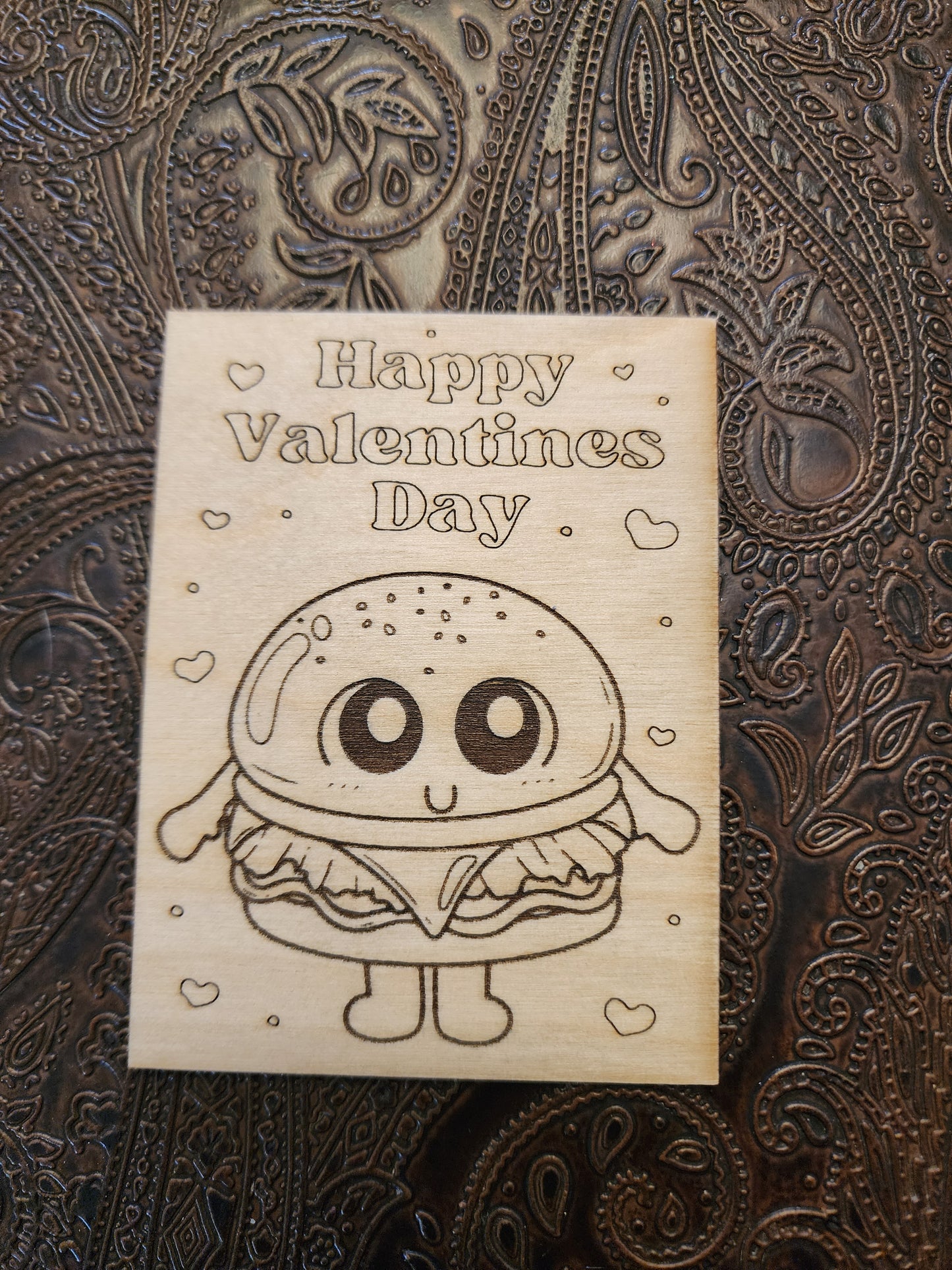 Wood Valentines with Envelope.