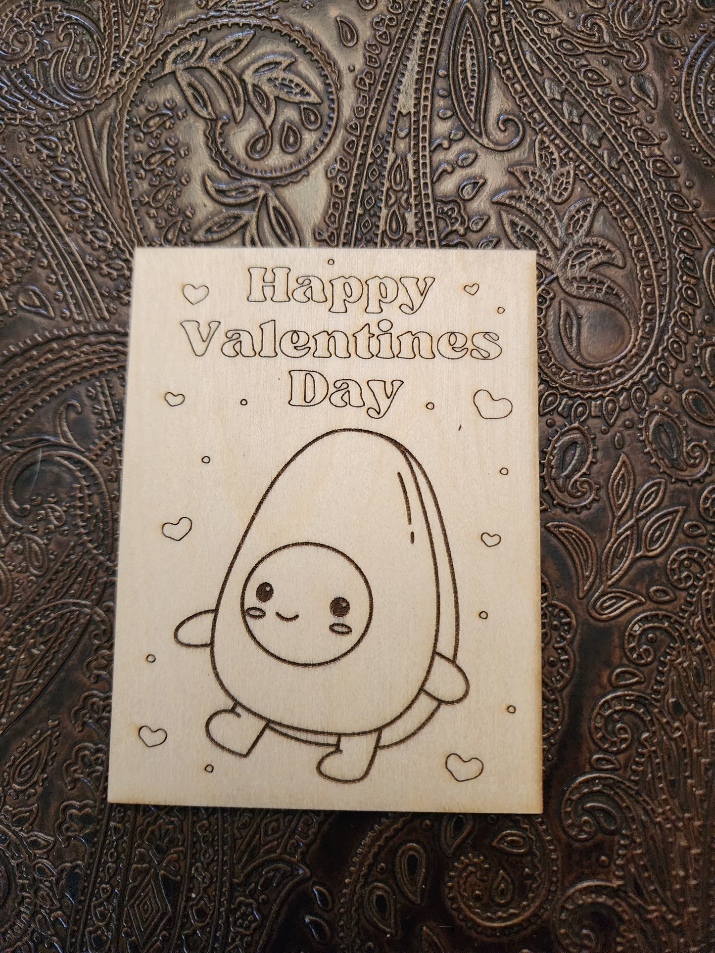 Wood Valentines with Envelope.