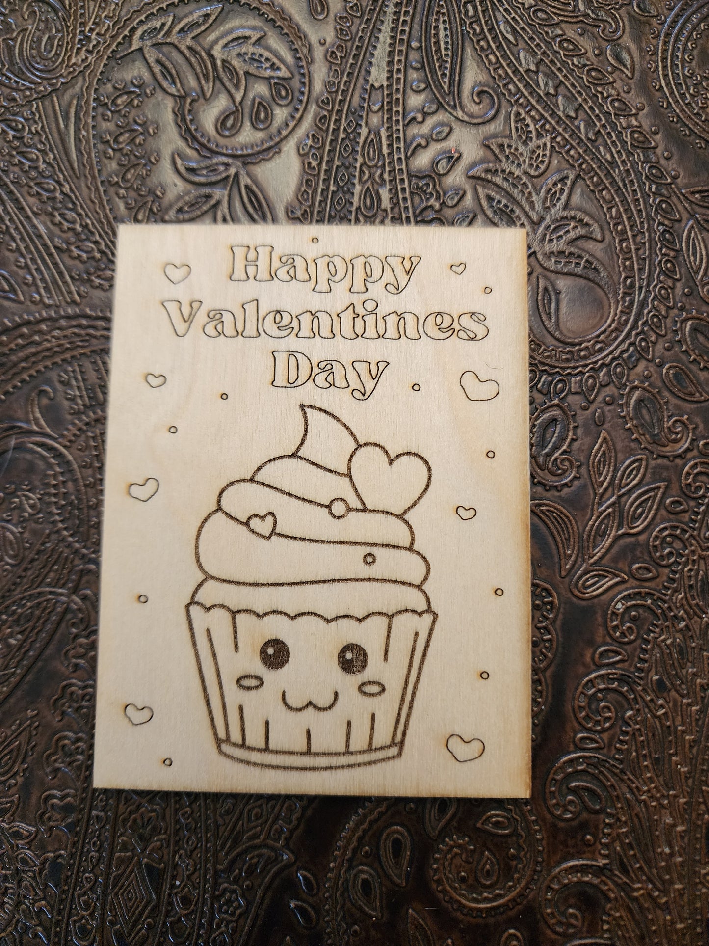 Wood Valentines with Envelope.