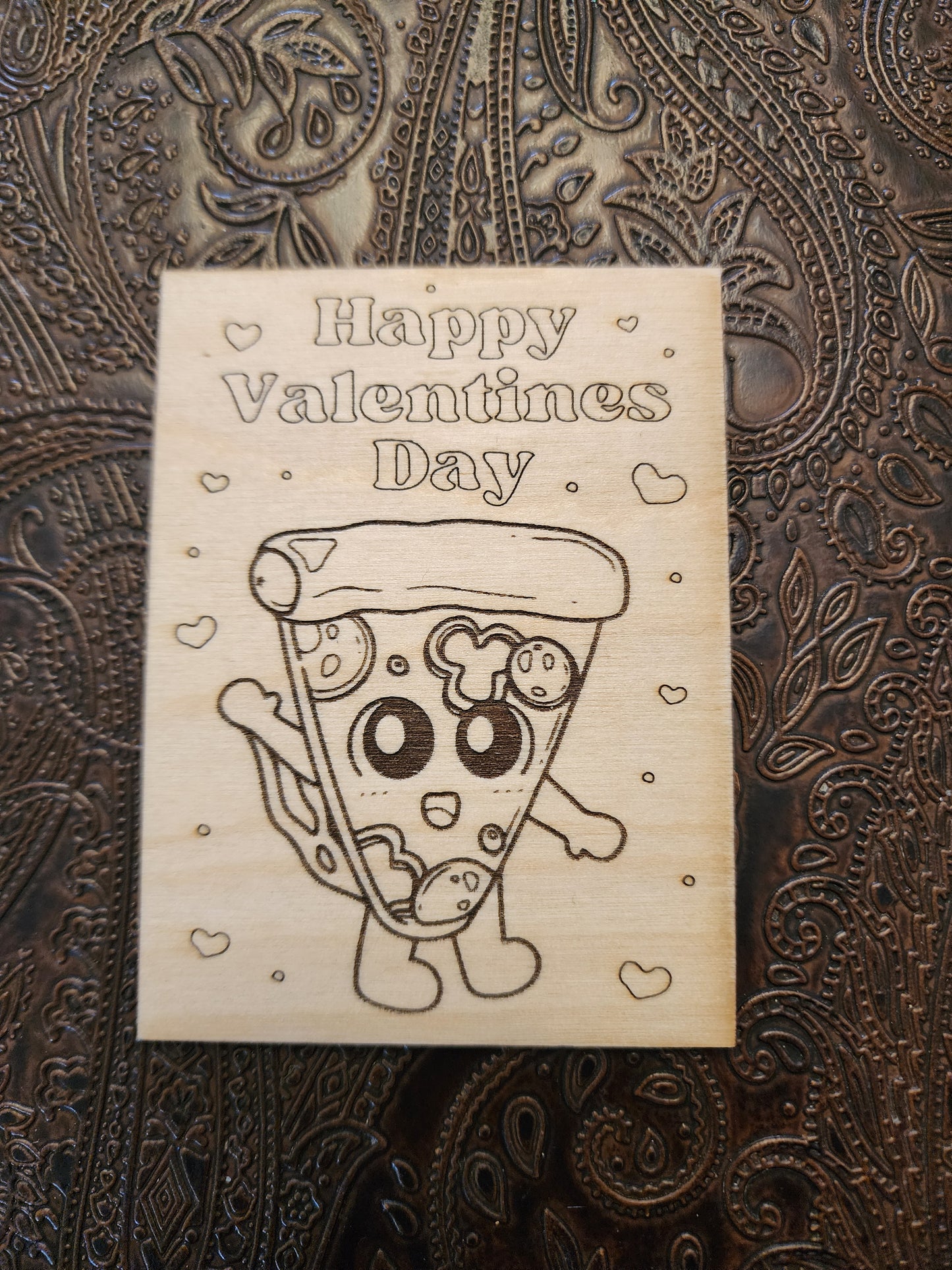 Wood Valentines with Envelope.