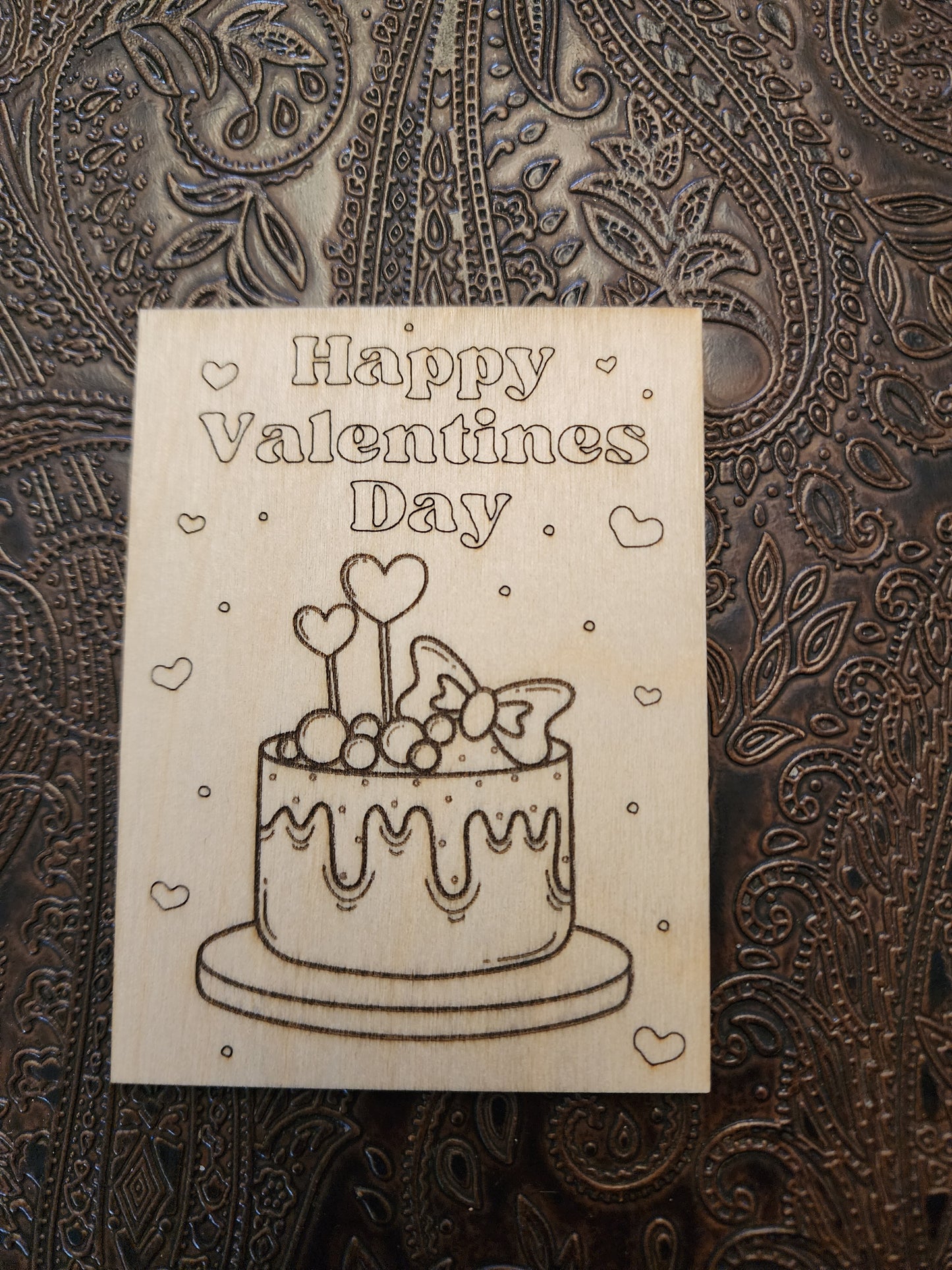 Wood Valentines with Envelope.
