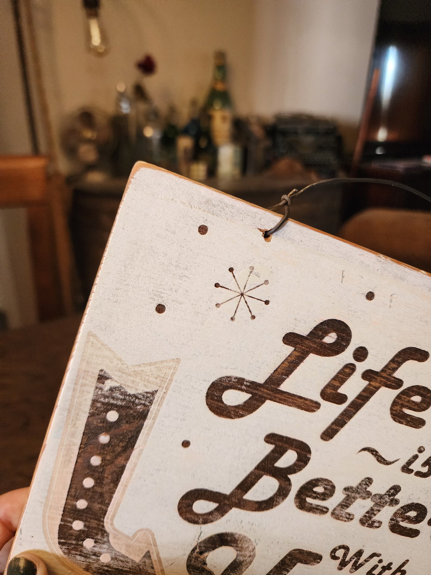 Uplifting, Positive, Wood Sign. Upcycled, Handmade. "Life is Better with You"