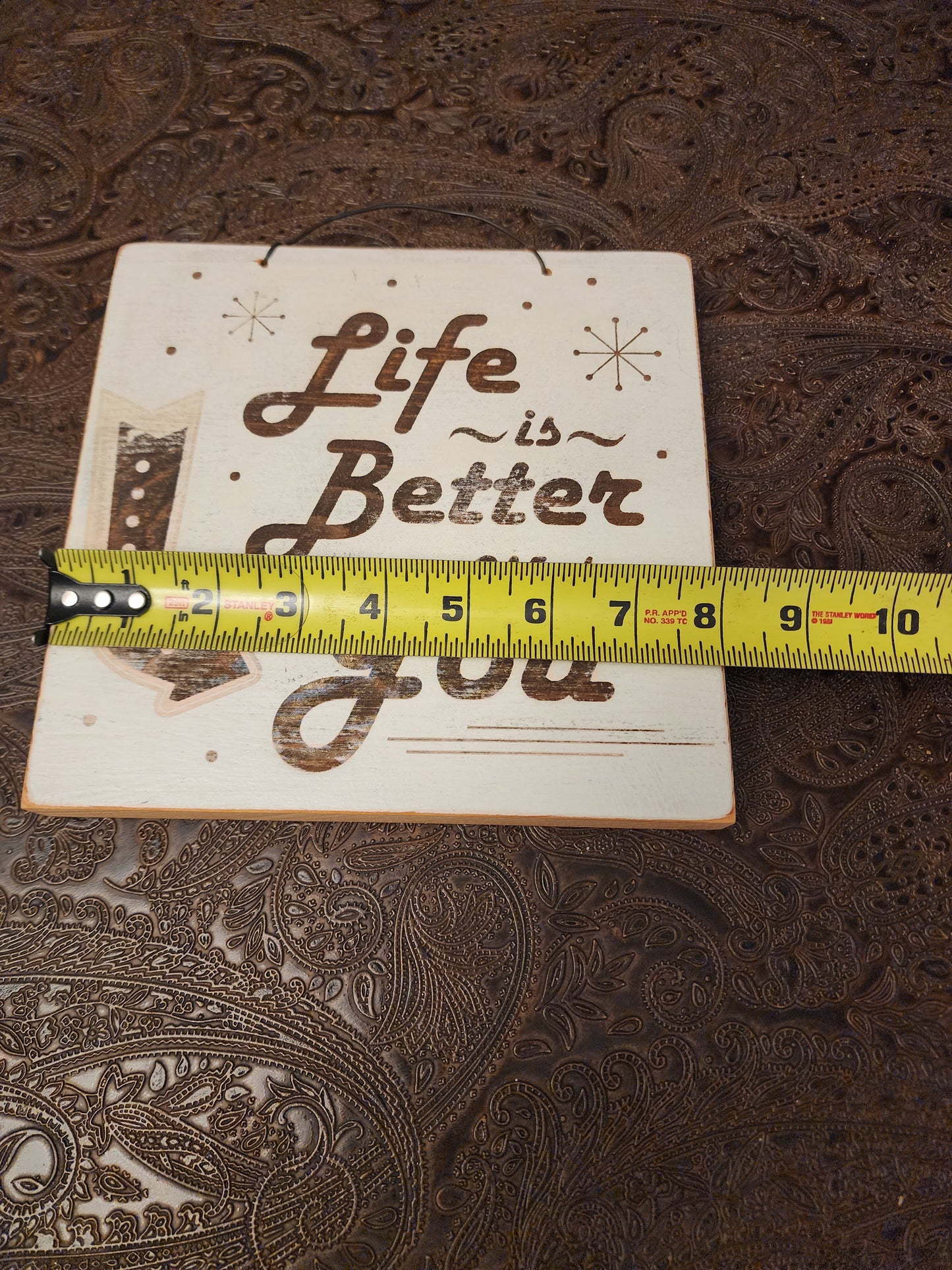 Uplifting, Positive, Wood Sign. Upcycled, Handmade. "Life is Better with You"