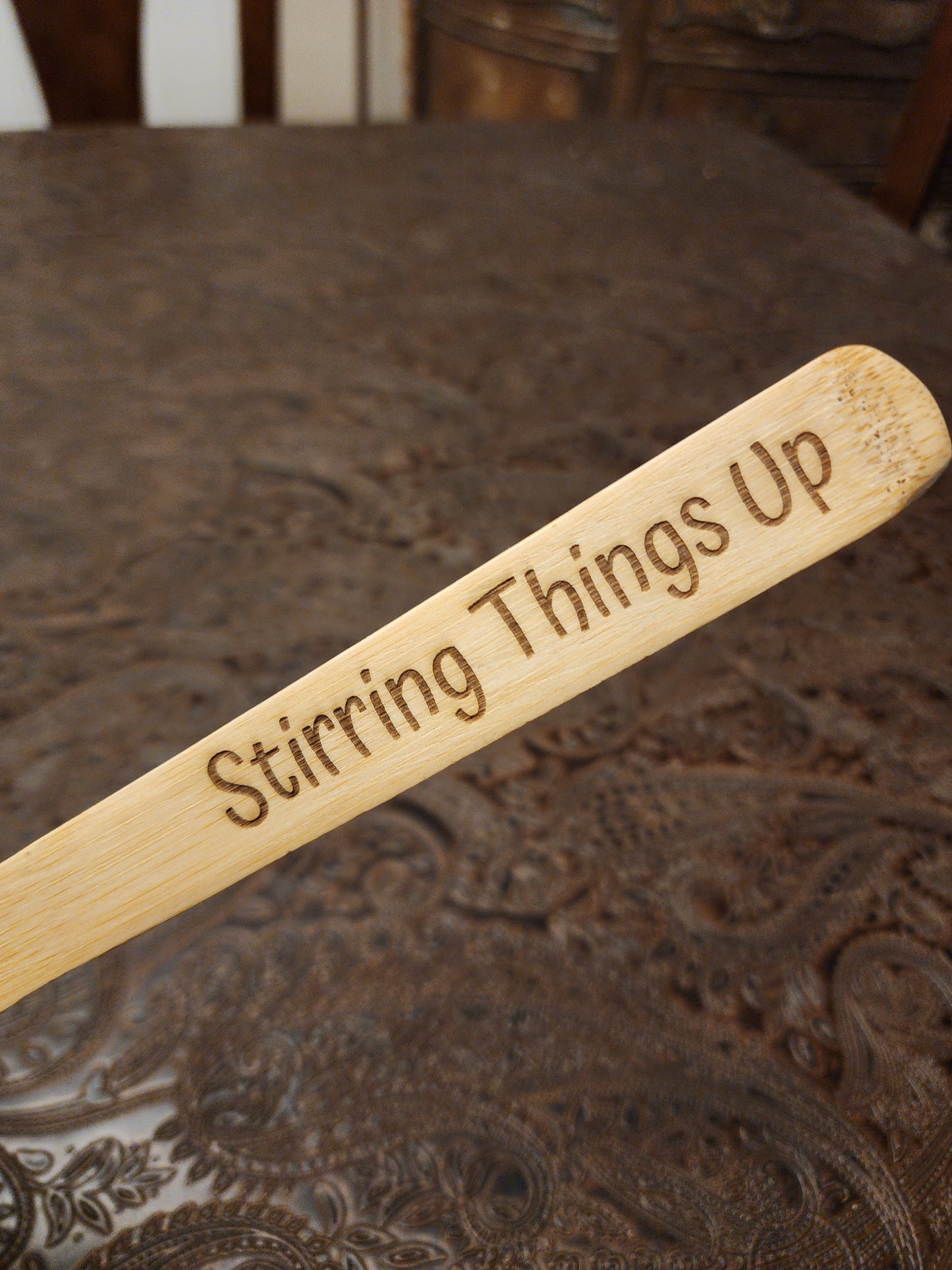"Stirring Things Up" Bamboo Wooden Cooking Utensils. Kitchen