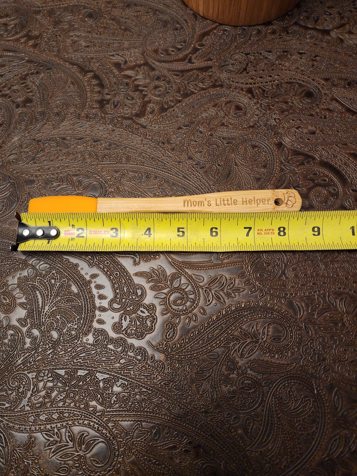 "Mom's Little Helper" Bamboo Wooden Cooking Utensils. Kitchen