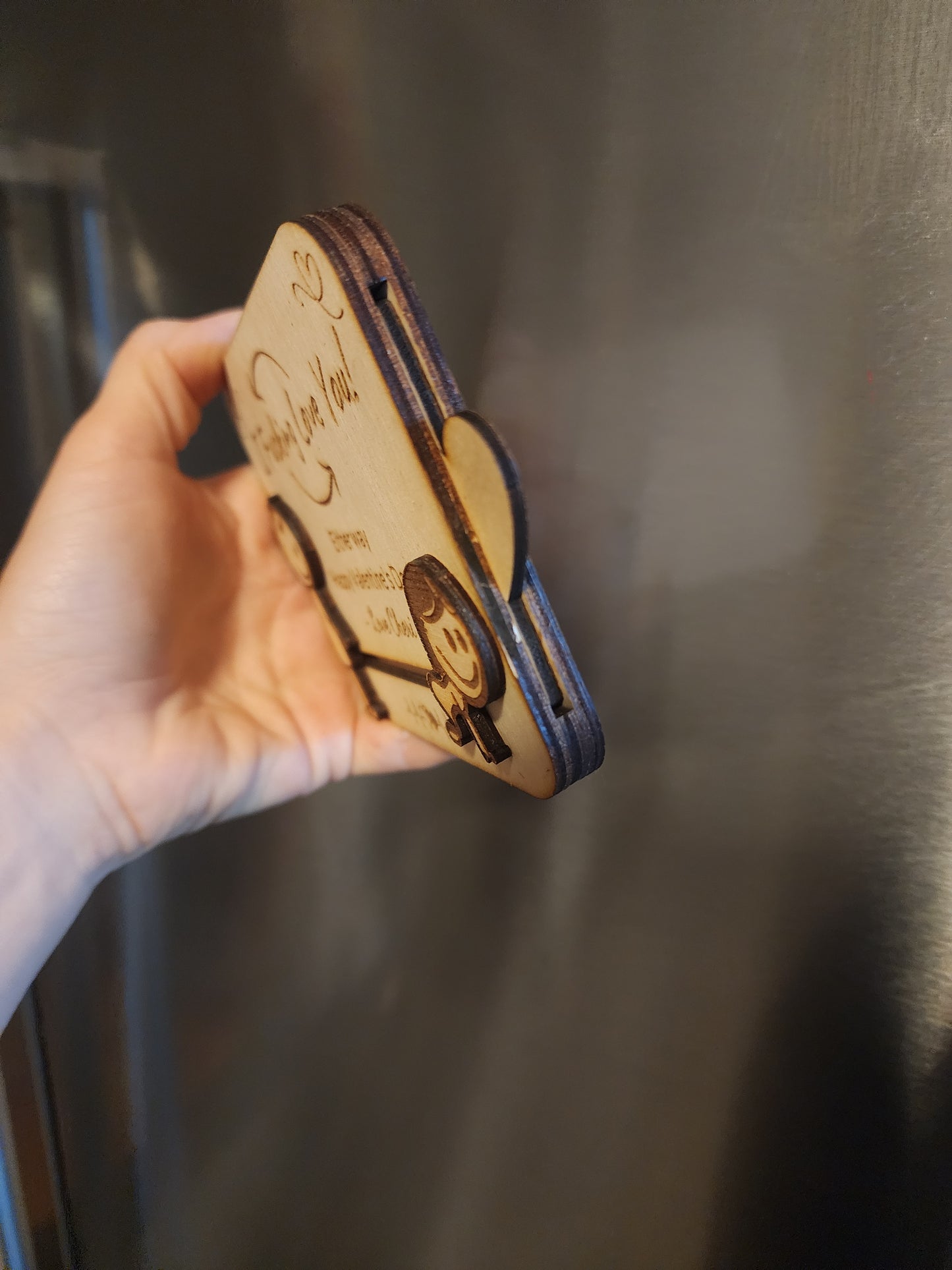 Pull-Out Wood Valentine's Day Card. Adult, Funny.