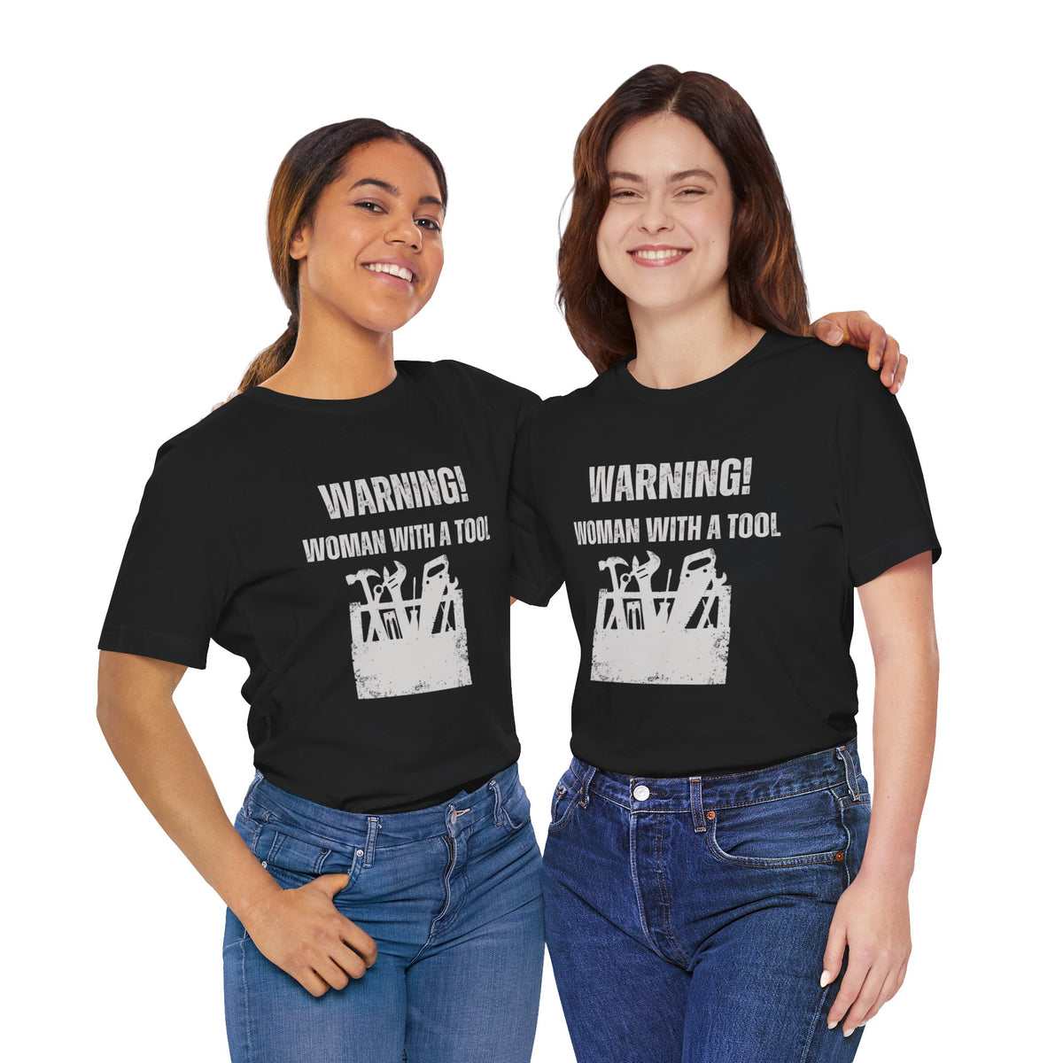 Warning Woman with a Tool T-Shirt. Soft & Comfortable! Construction Theam. Multiple Colors. Funny, Silly, Humor, Hers, Mom, Wife Work, Play.