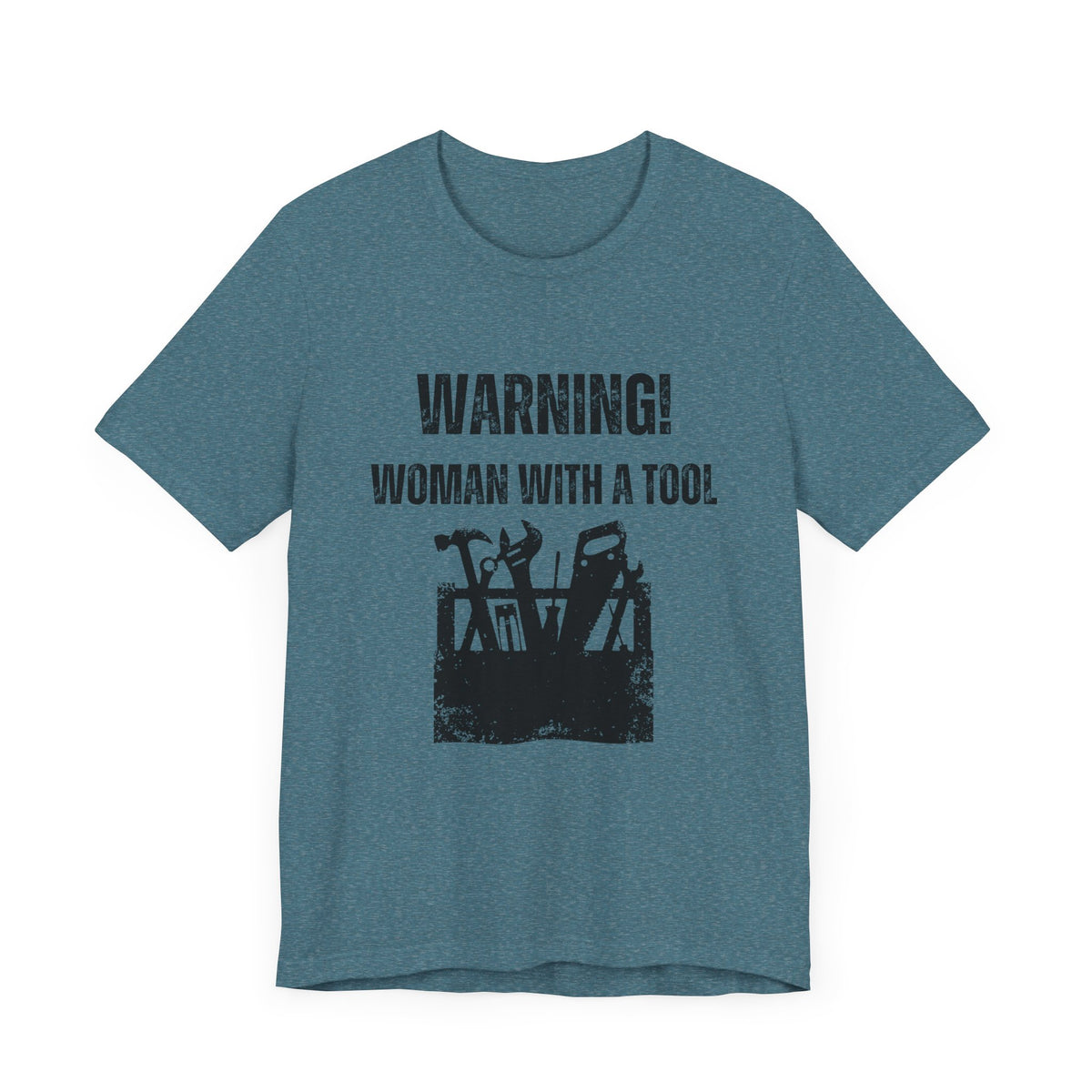 Warning Woman with a Tool T-Shirt. Soft & Comfortable! Construction Theam. Multiple Colors. Funny, Silly, Humor, Hers, Mom, Wife Work, Play.