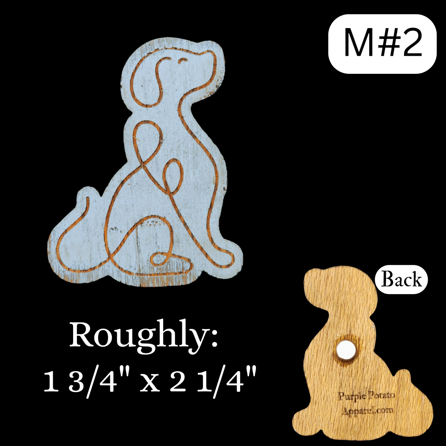 Magnets. Script Dog. Different Sizes. Rustic, Farmhouse style.