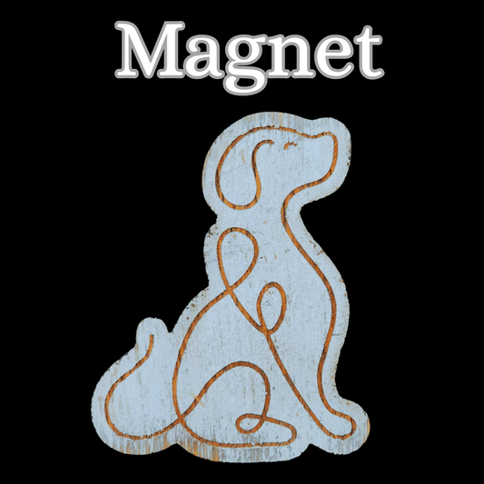 Magnets. Script Dog. Different Sizes. Rustic, Farmhouse style.