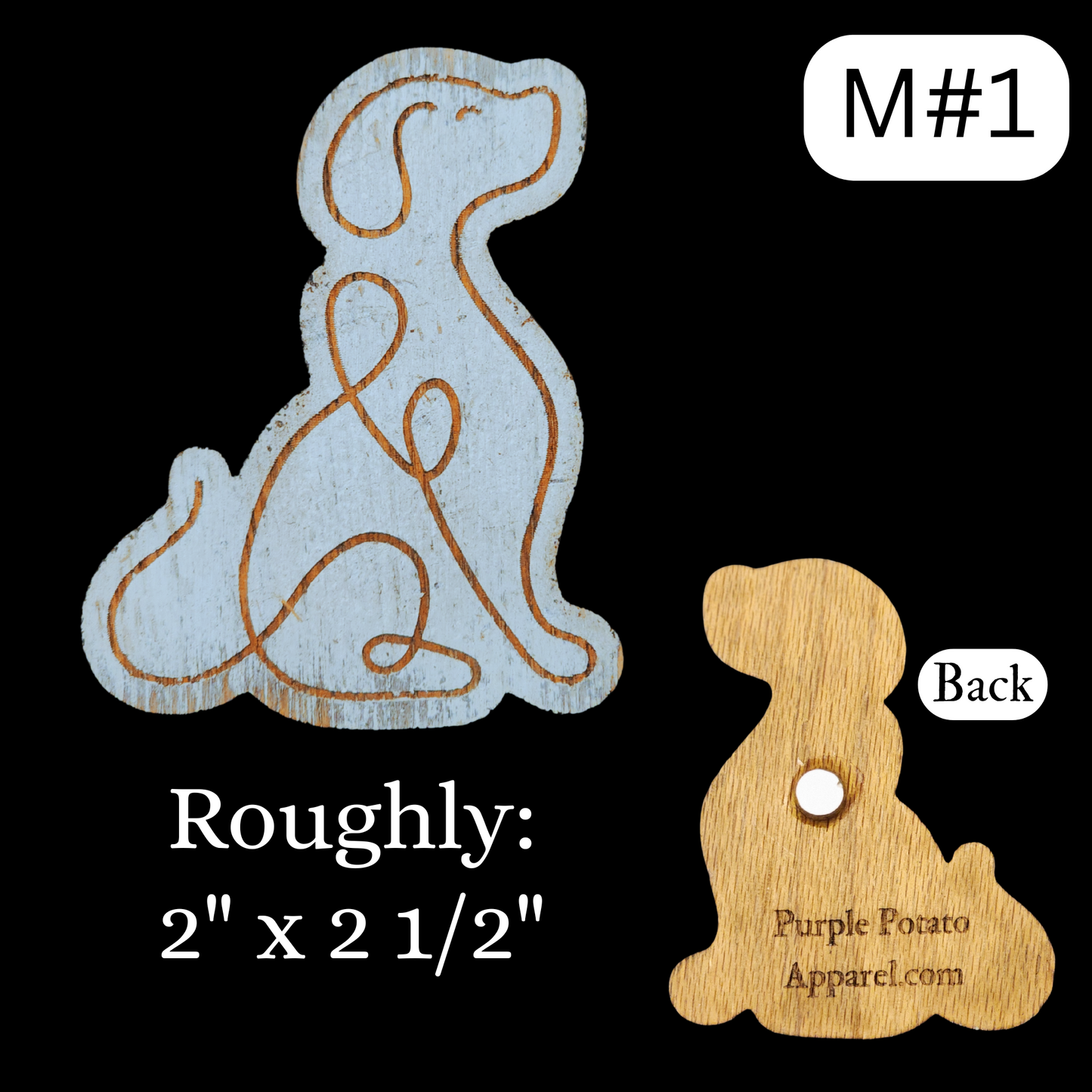 Magnets. Script Dog. Different Sizes. Rustic, Farmhouse style.