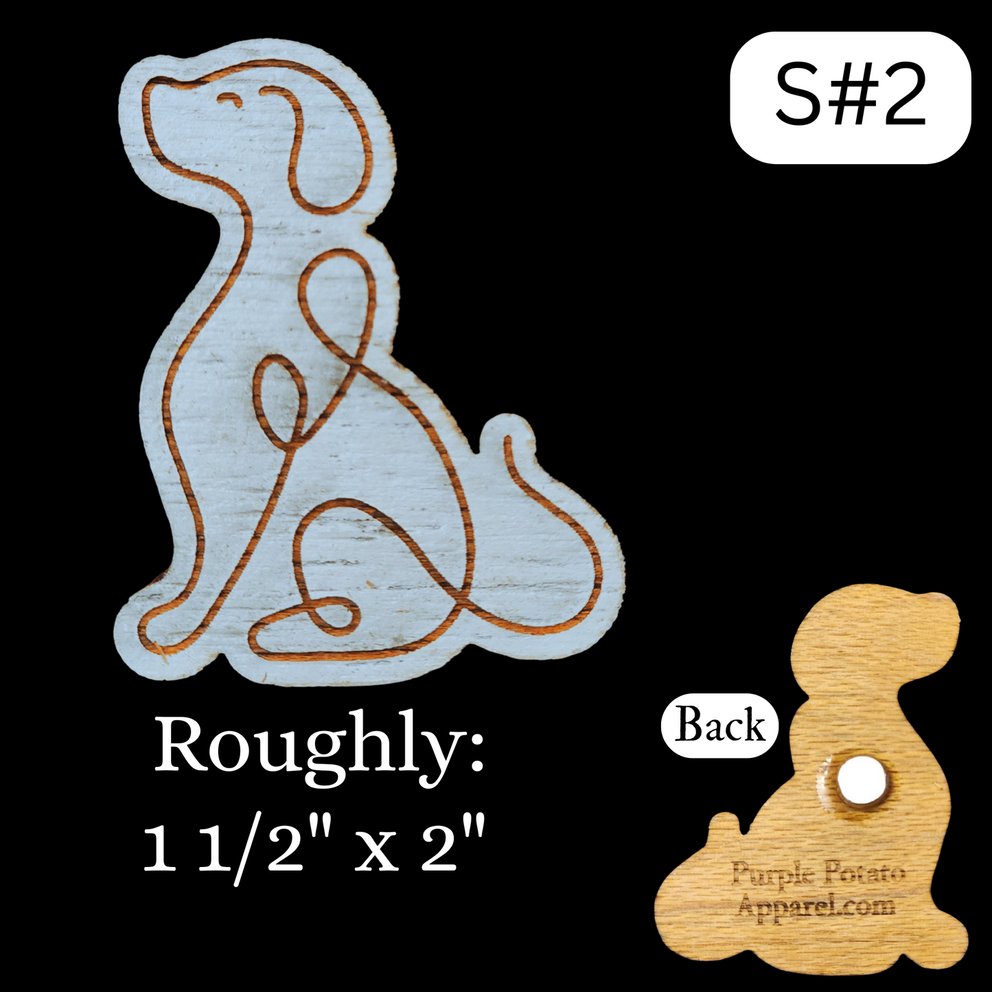 Magnets. Script Dog. Different Sizes. Rustic, Farmhouse style.