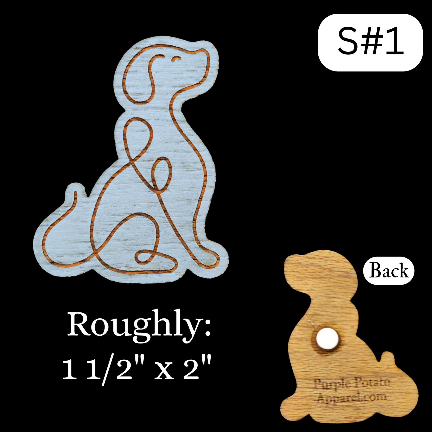 Magnets. Script Dog. Different Sizes. Rustic, Farmhouse style.