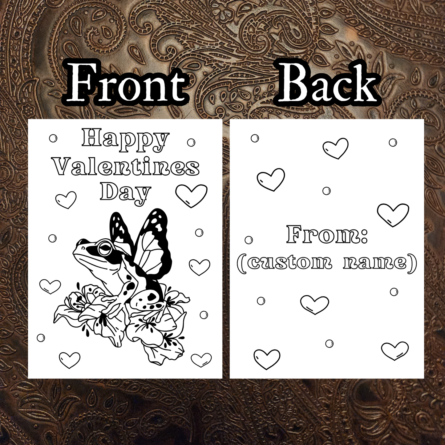 Valentine Kit. Coloring Night. 50+ Design options. 4 items: Crayons, Sticker, Valentine, Envelope.