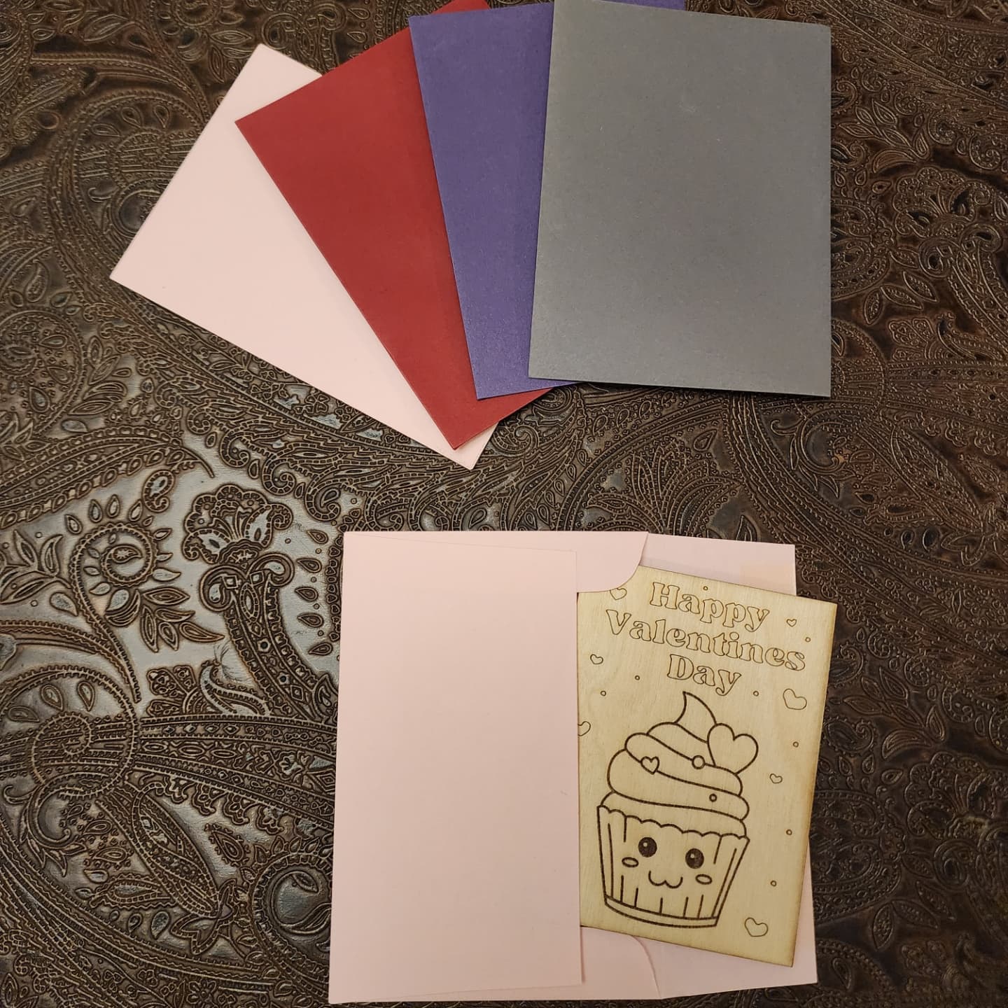 Wood Valentines with Envelope.