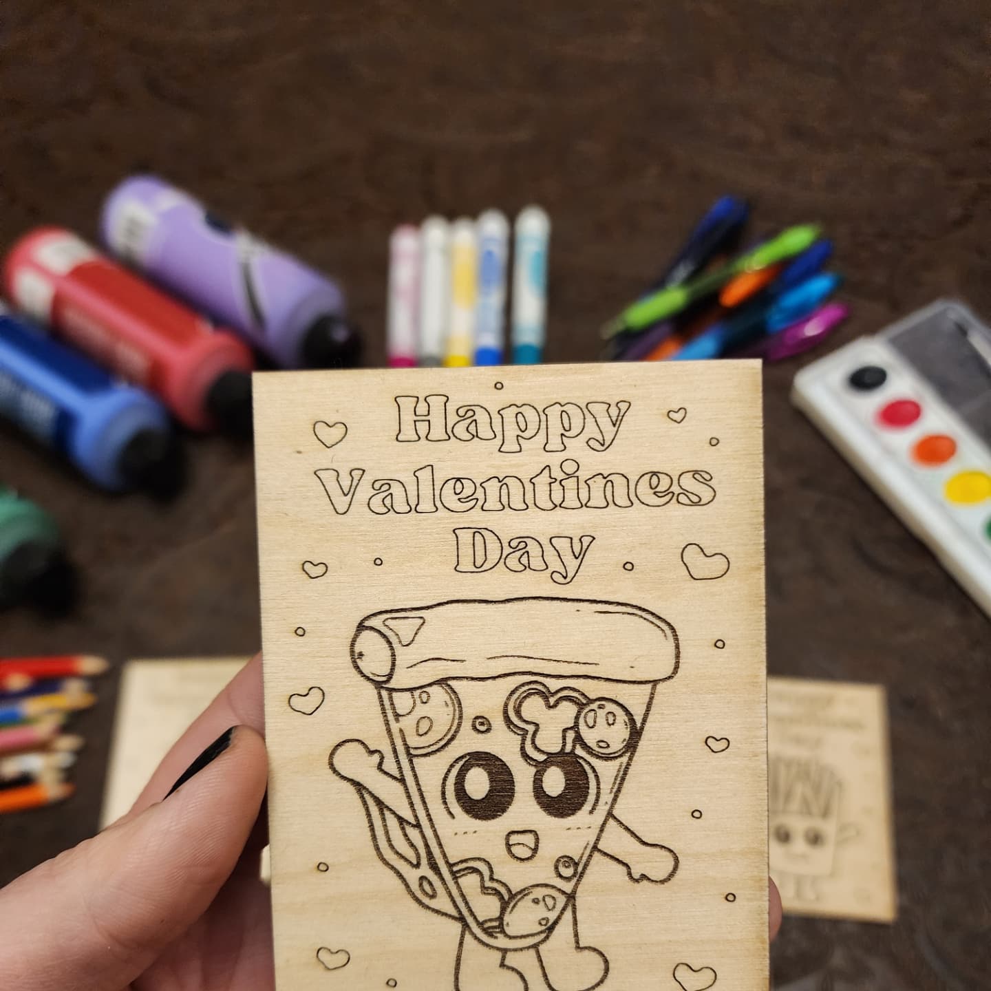 Wood Valentines with Envelope.